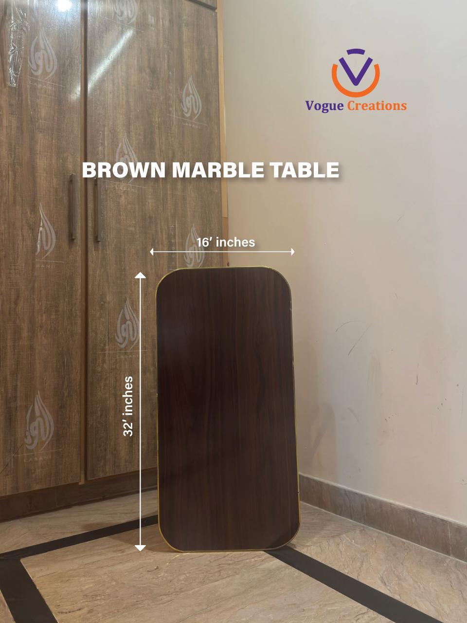 Foldable Wooden Iron Table - 1 Pc Lightweight Solution to Enhance Your Interior Decor