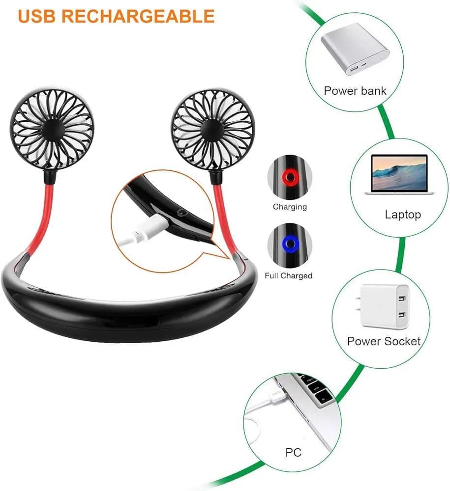 Portable Neck Fan - 1 Pc Hands-Free Cooling Solution