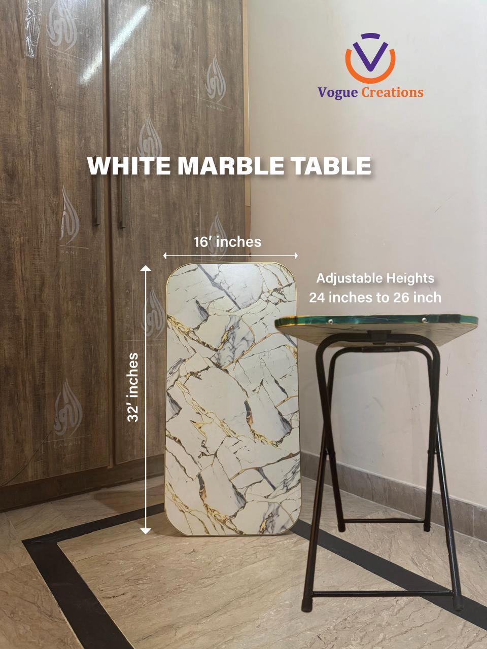 Foldable Wooden Iron Table - 1 Pc Lightweight Solution to Enhance Your Interior Decor